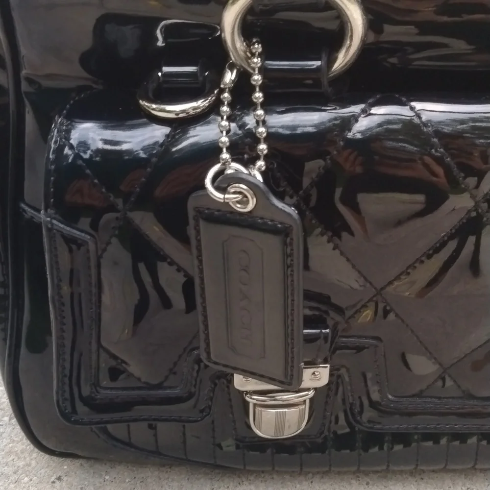 Coach Poppy Liquid Gloss Pushlock Satchel Vintage Quiet Luxury